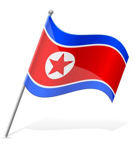 vlag van Noord-Korea vector illustratie