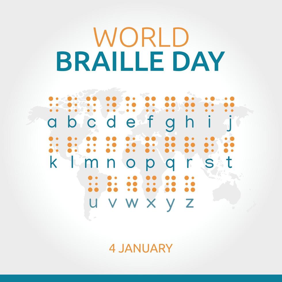 wereld braille dag vectorillustratie. geschikt voor wenskaartposter en banner vector