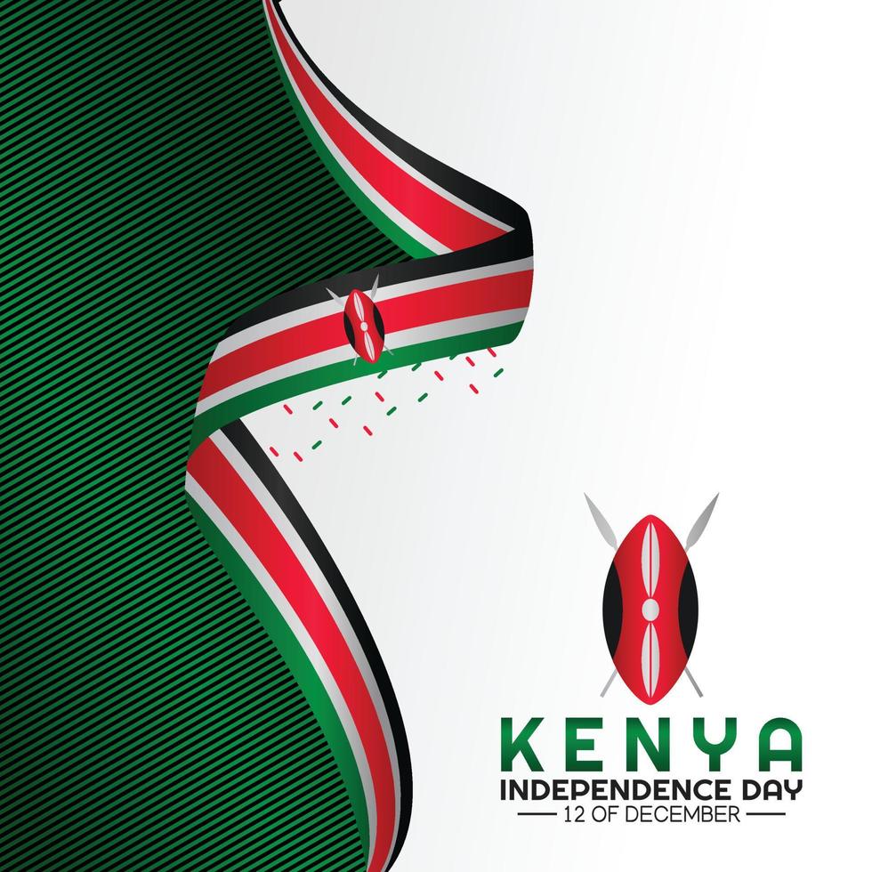 Kenia Onafhankelijkheidsdag vectorillustratie ontwerp. vector