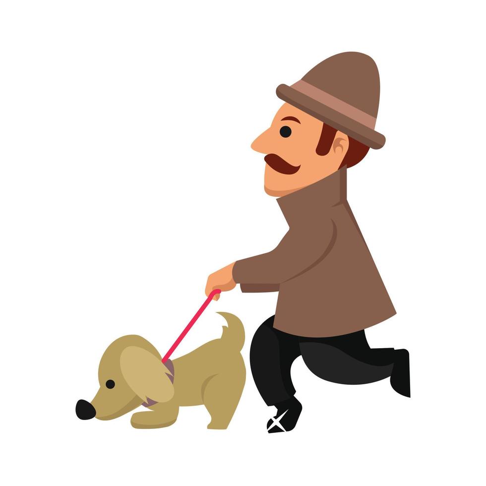 detective illustratie mascotte vector