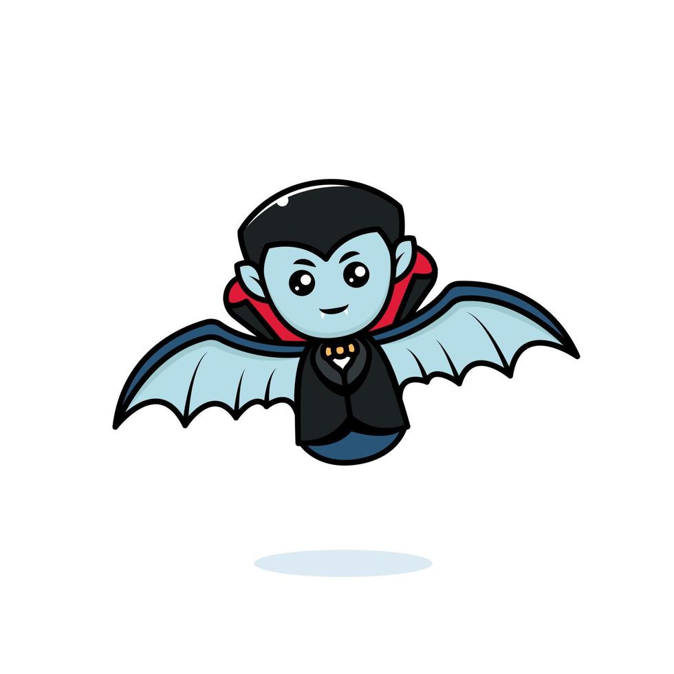 schattige dracula halloween-mascotte vector