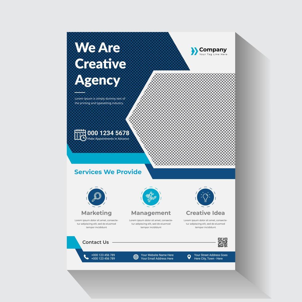 creatief marketingbureau flyer ontwerpsjabloon vector