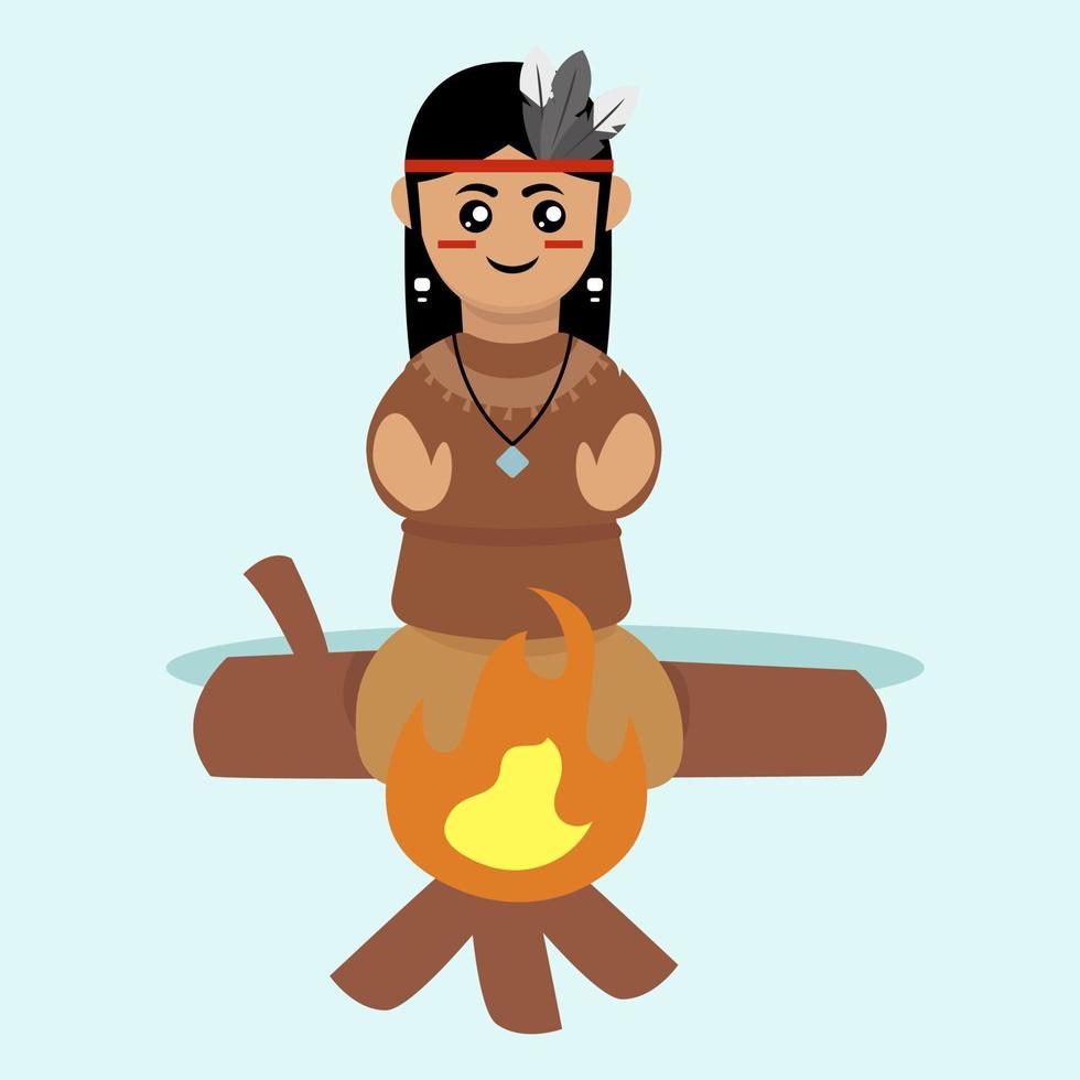 native american indian vector