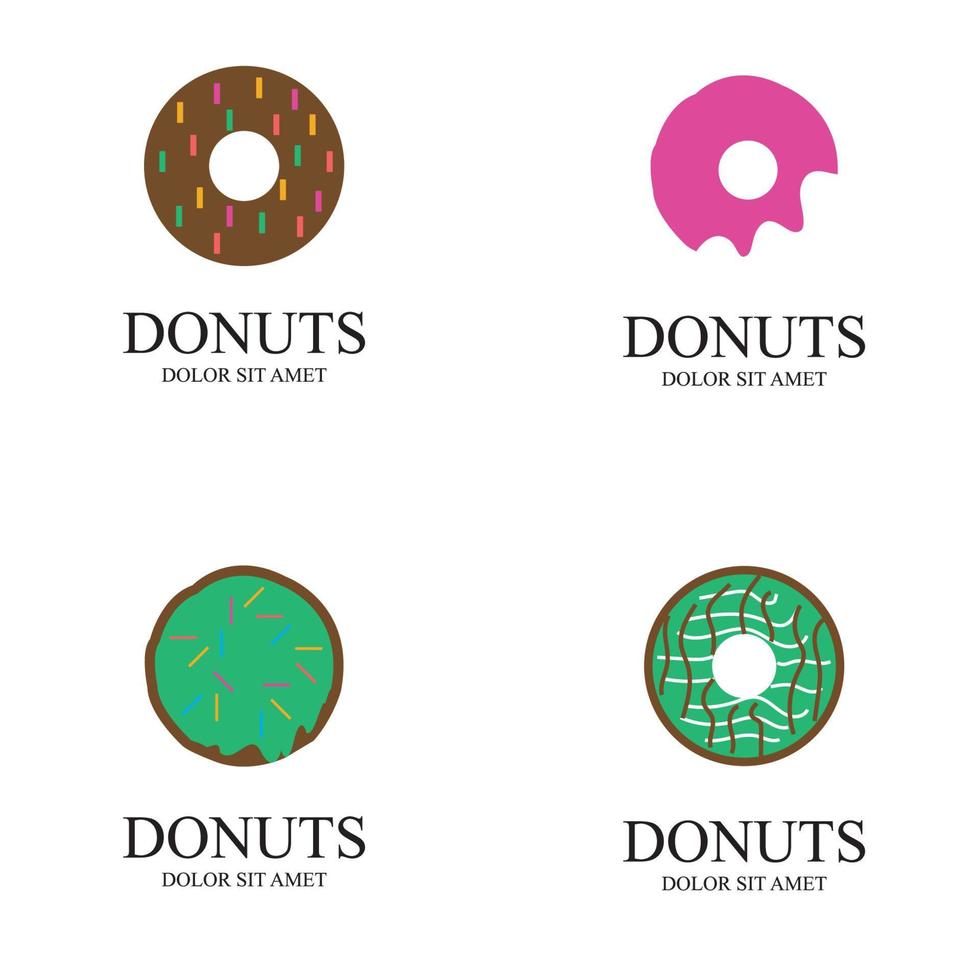 donuts illustratie logo vector sjabloon