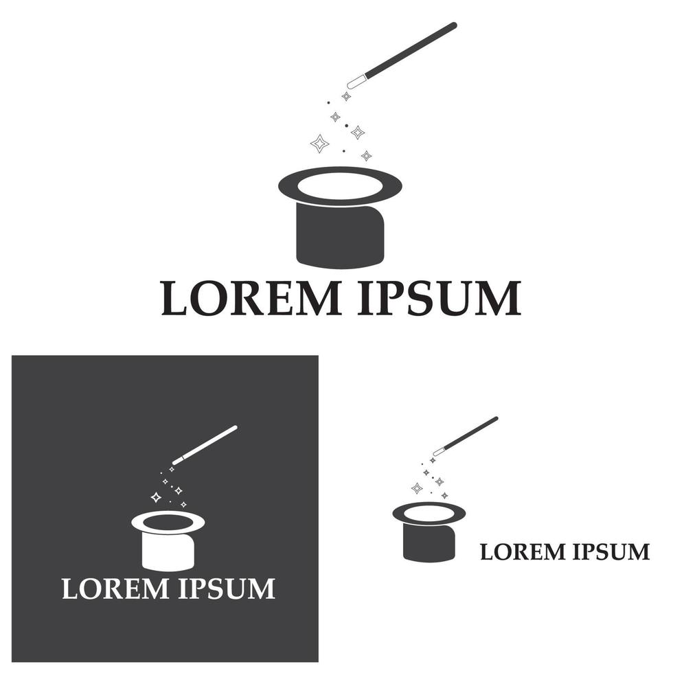 toverstaf magische hoed pictogram vector sjabloon