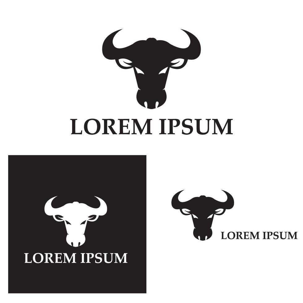 stier hoorn logo en symbool sjabloon pictogrammen app vector