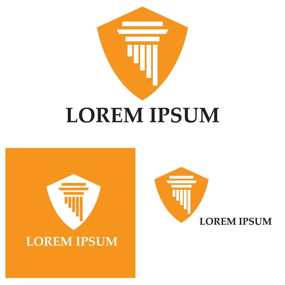 pijler logo sjabloon kolom vectorillustratie vector