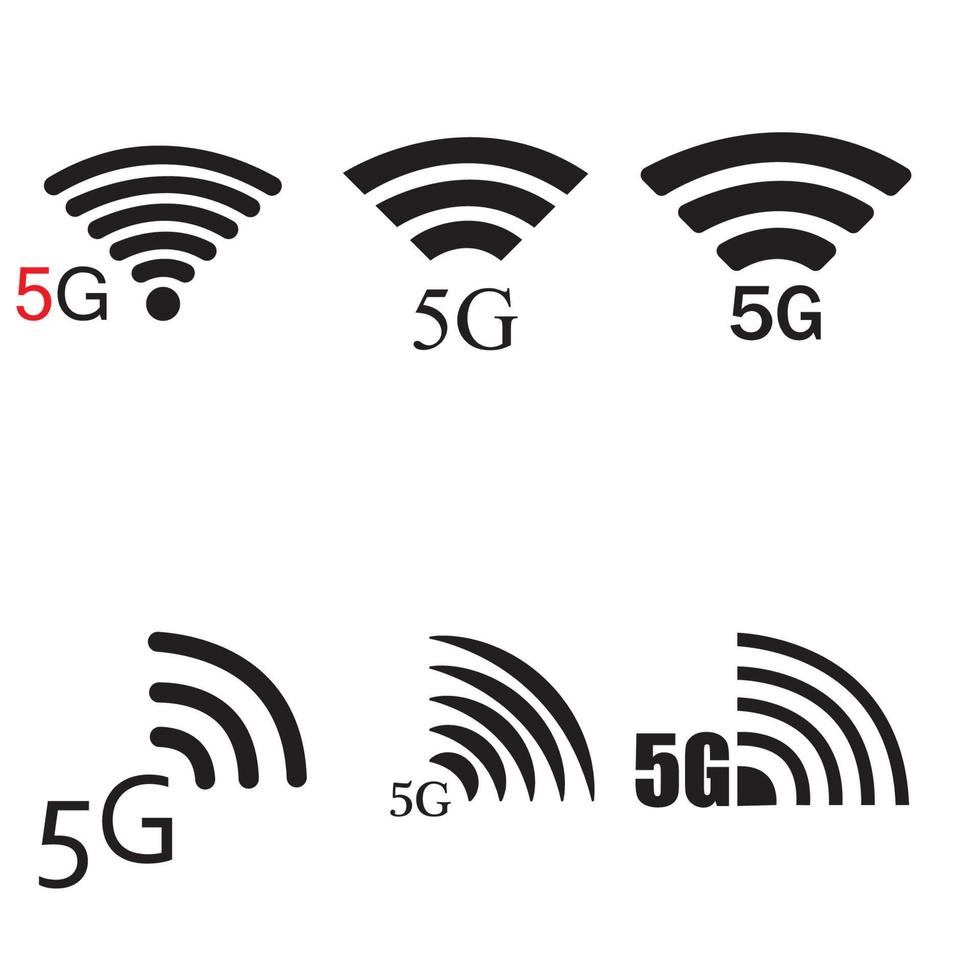 5g pictogram vector plat ontwerp