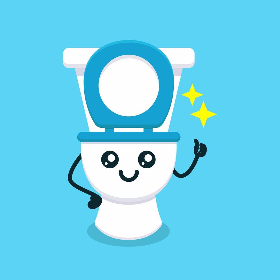 schattige toiletmascotte vector