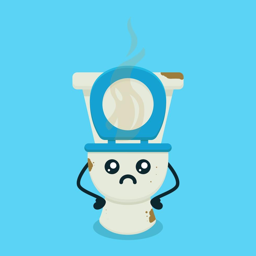 schattige toiletmascotte vector