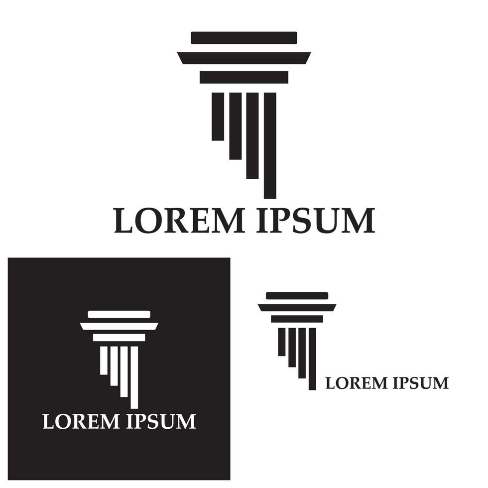 pijler logo sjabloon kolom vectorillustratie vector