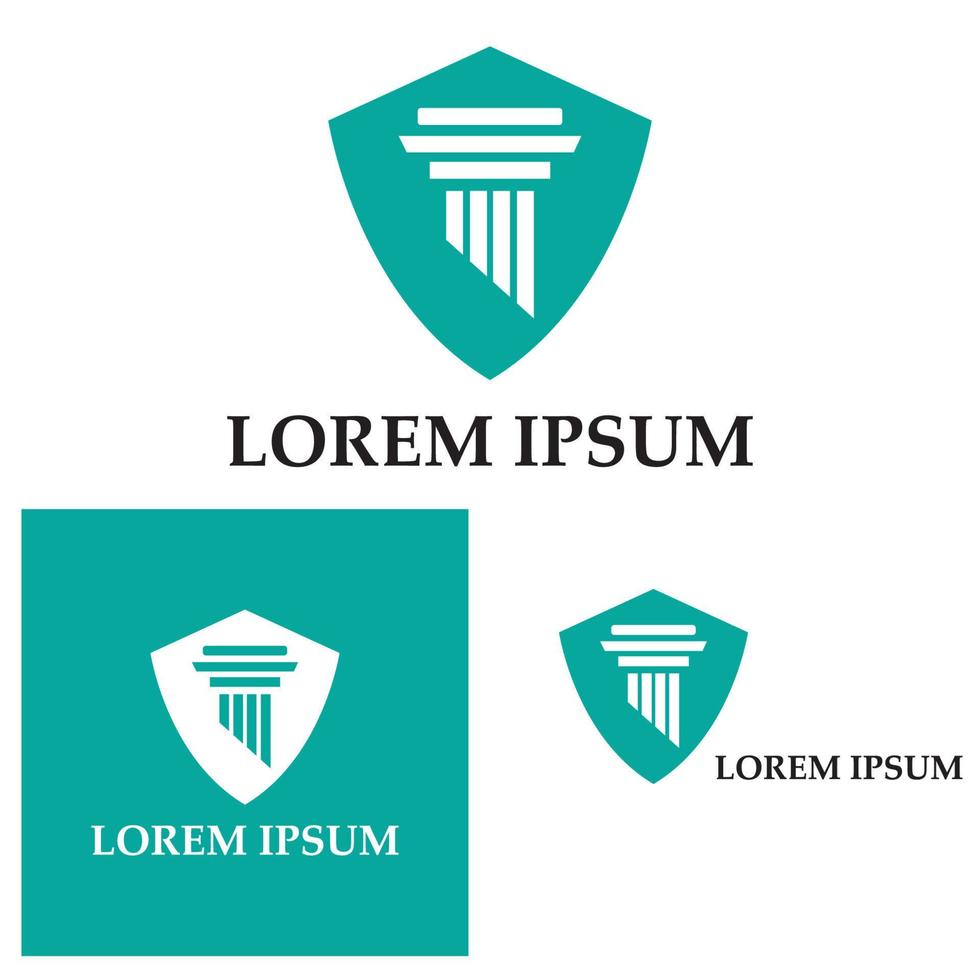 pijler logo sjabloon kolom vectorillustratie vector