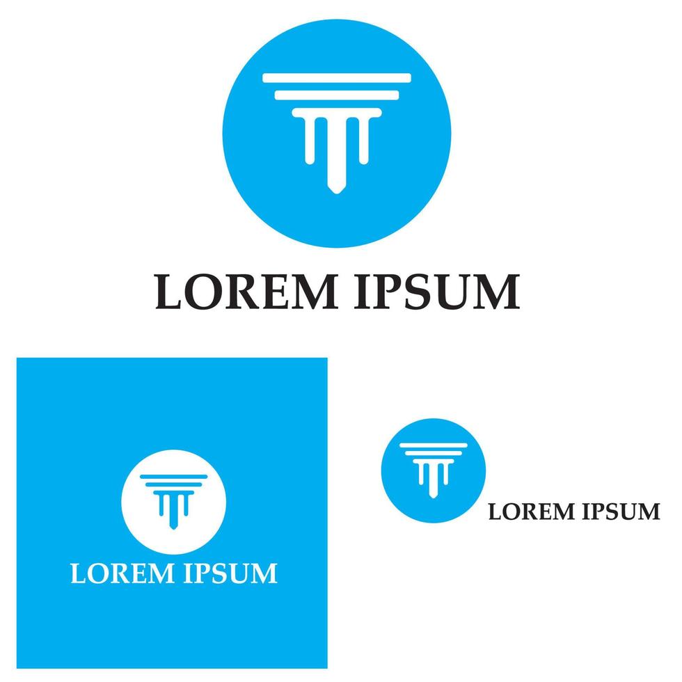 pijler logo sjabloon kolom vectorillustratie vector