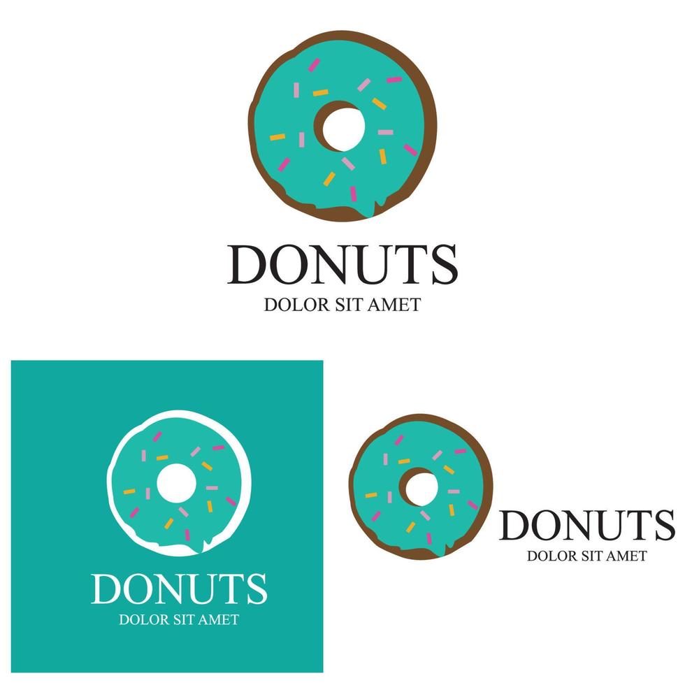 donuts illustratie logo vector sjabloon