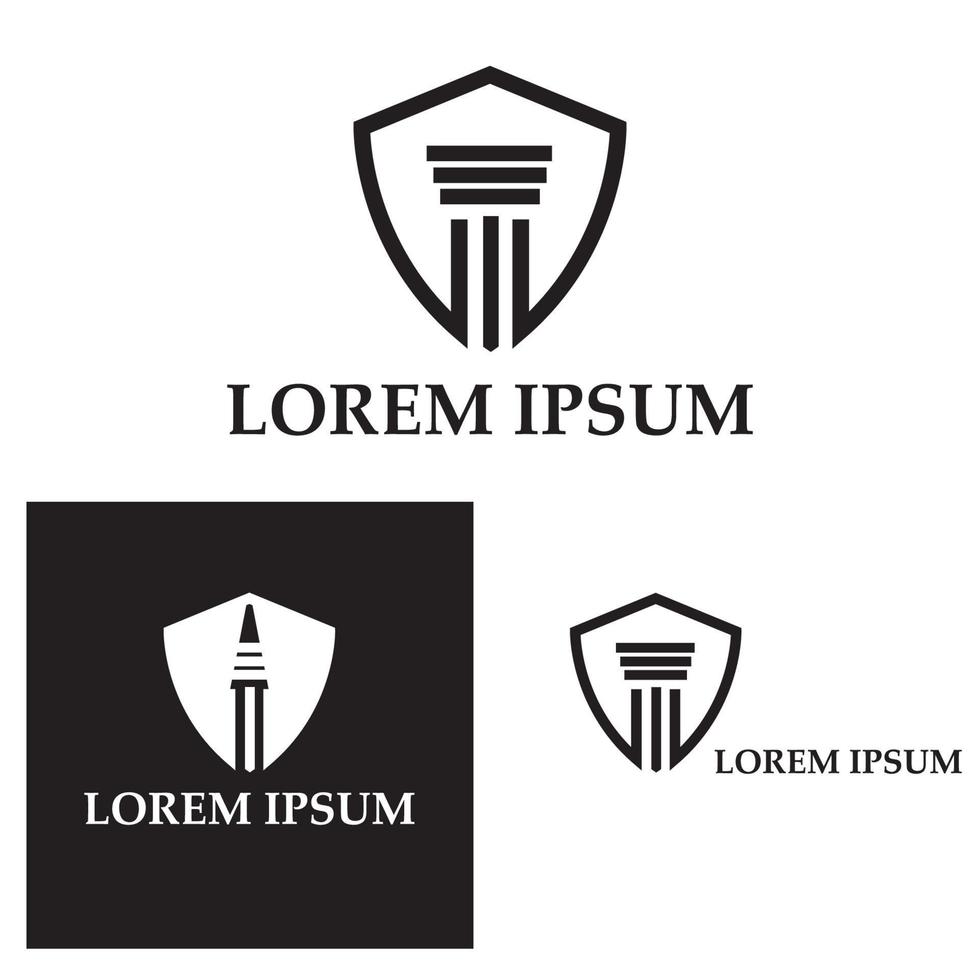 pijler logo sjabloon kolom vectorillustratie vector