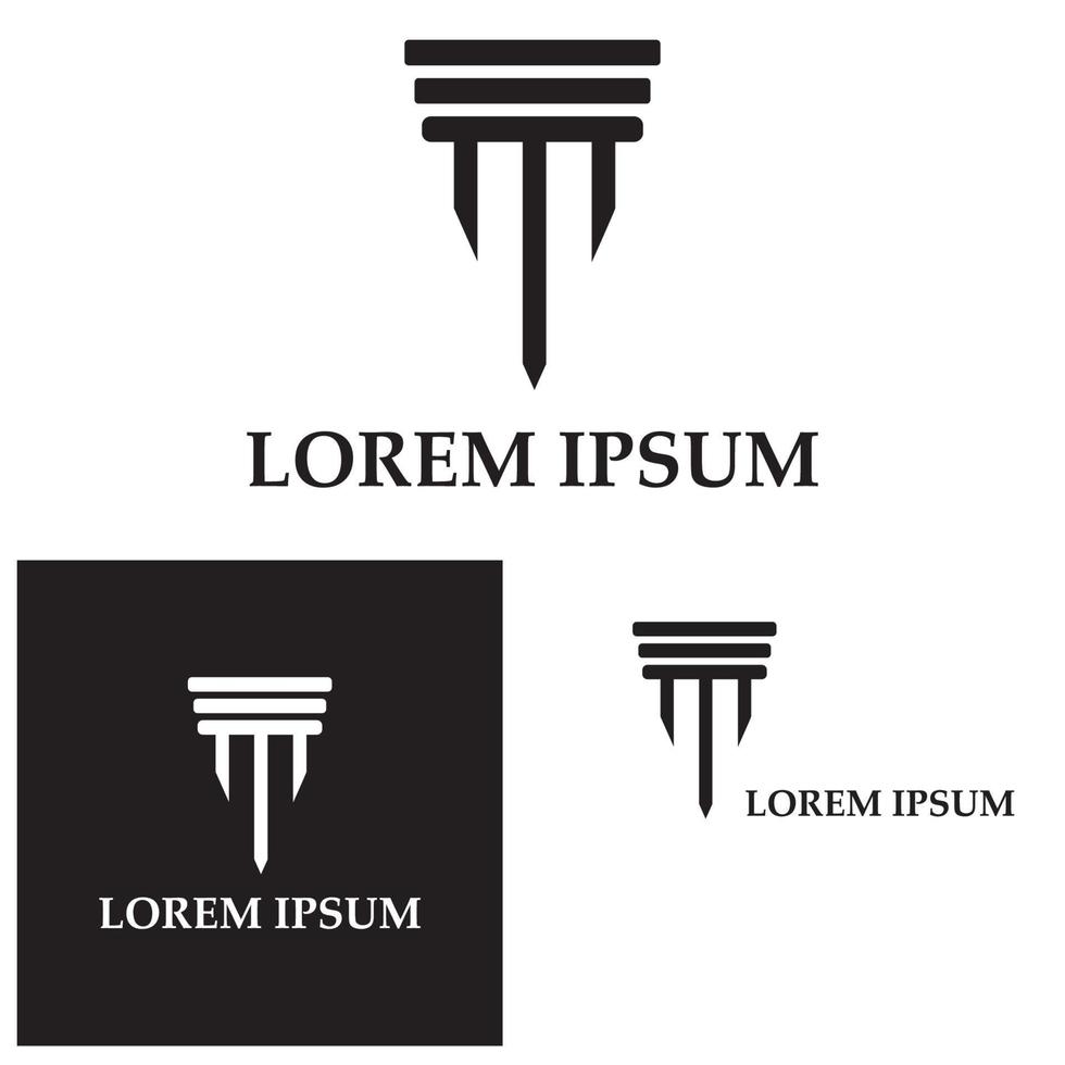 pijler logo sjabloon kolom vectorillustratie vector