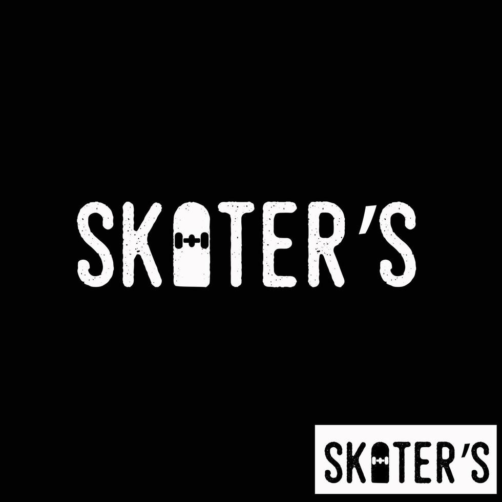 skaters en s-logo, illustratie skaters vector