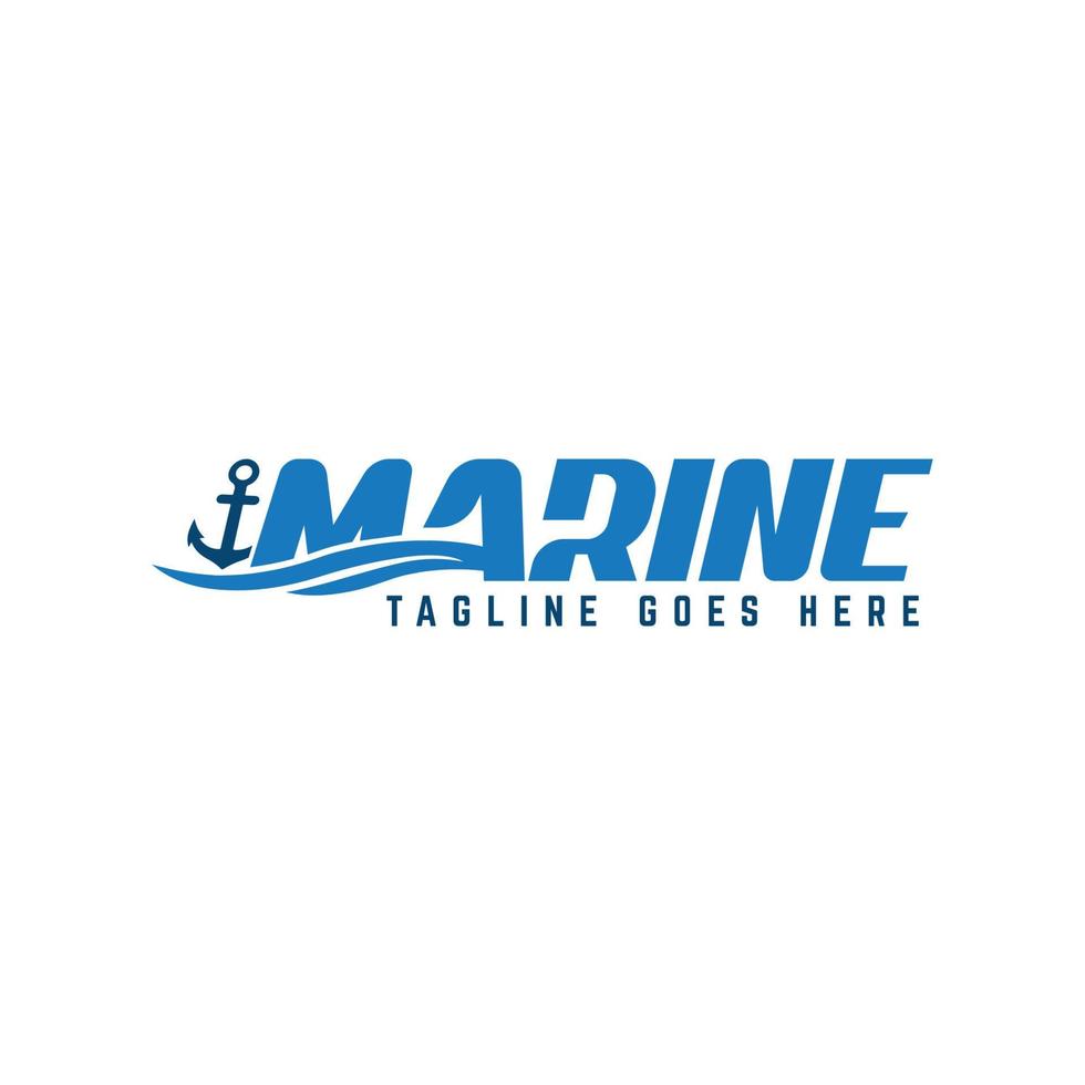 marine logo belettering ontwerp woordmerk logo typografie vector