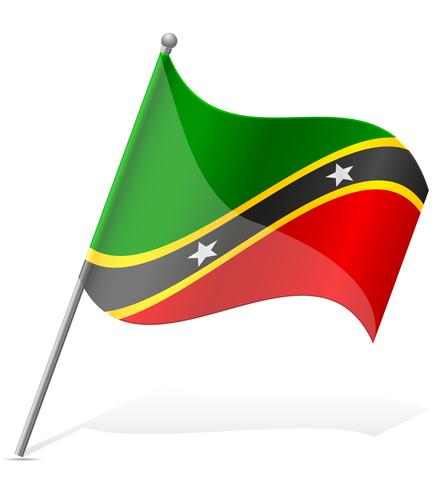 vlag van Saint Kitts en Nevis vectorillustratie vector