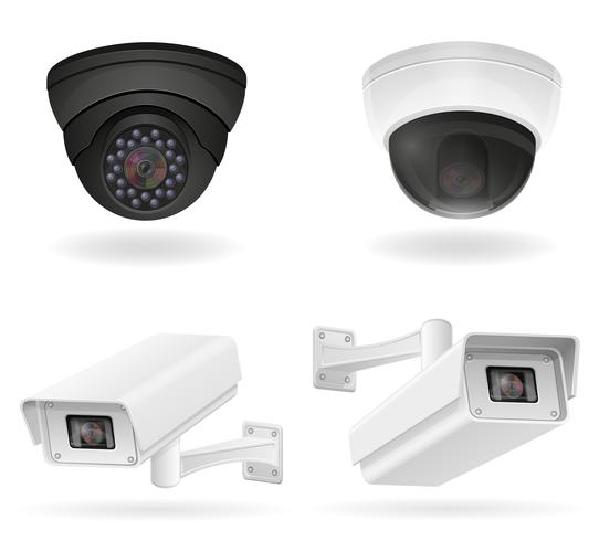 surveillance camera&#39;s vector illustratie