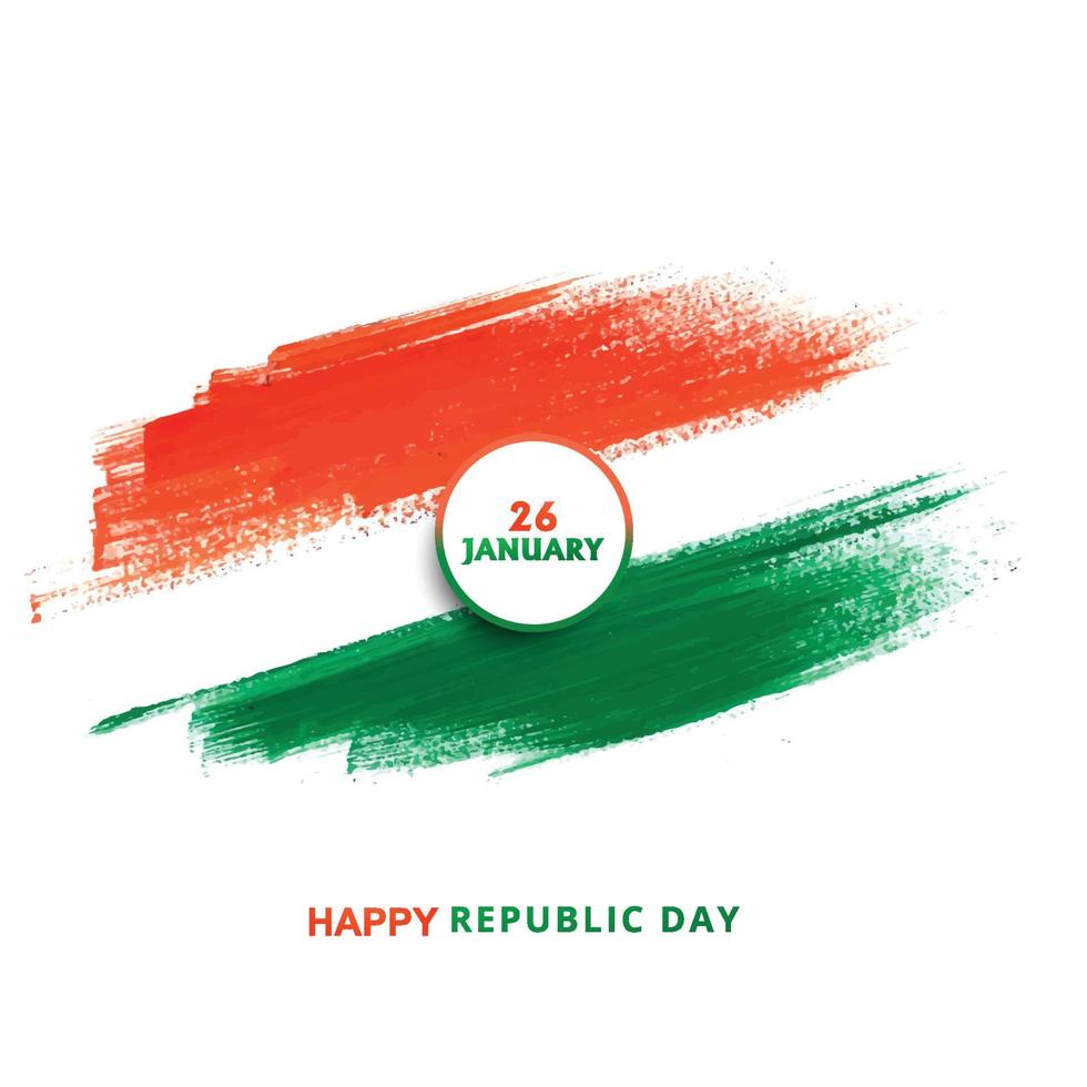 mooi 26 januari Indiase vlag thema republiek dag ontwerp vector