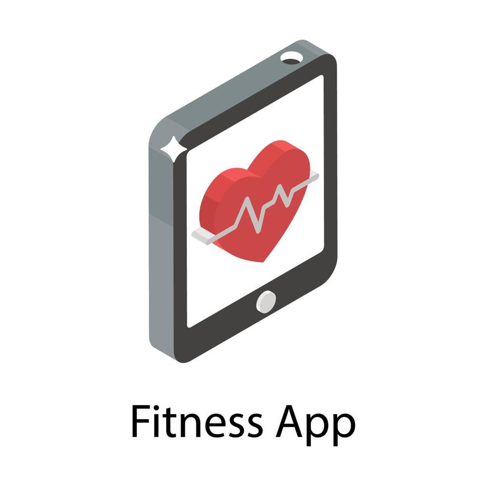 concepten voor fitness-apps vector