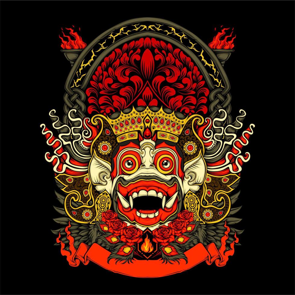 Balinese barong illustratie vector
