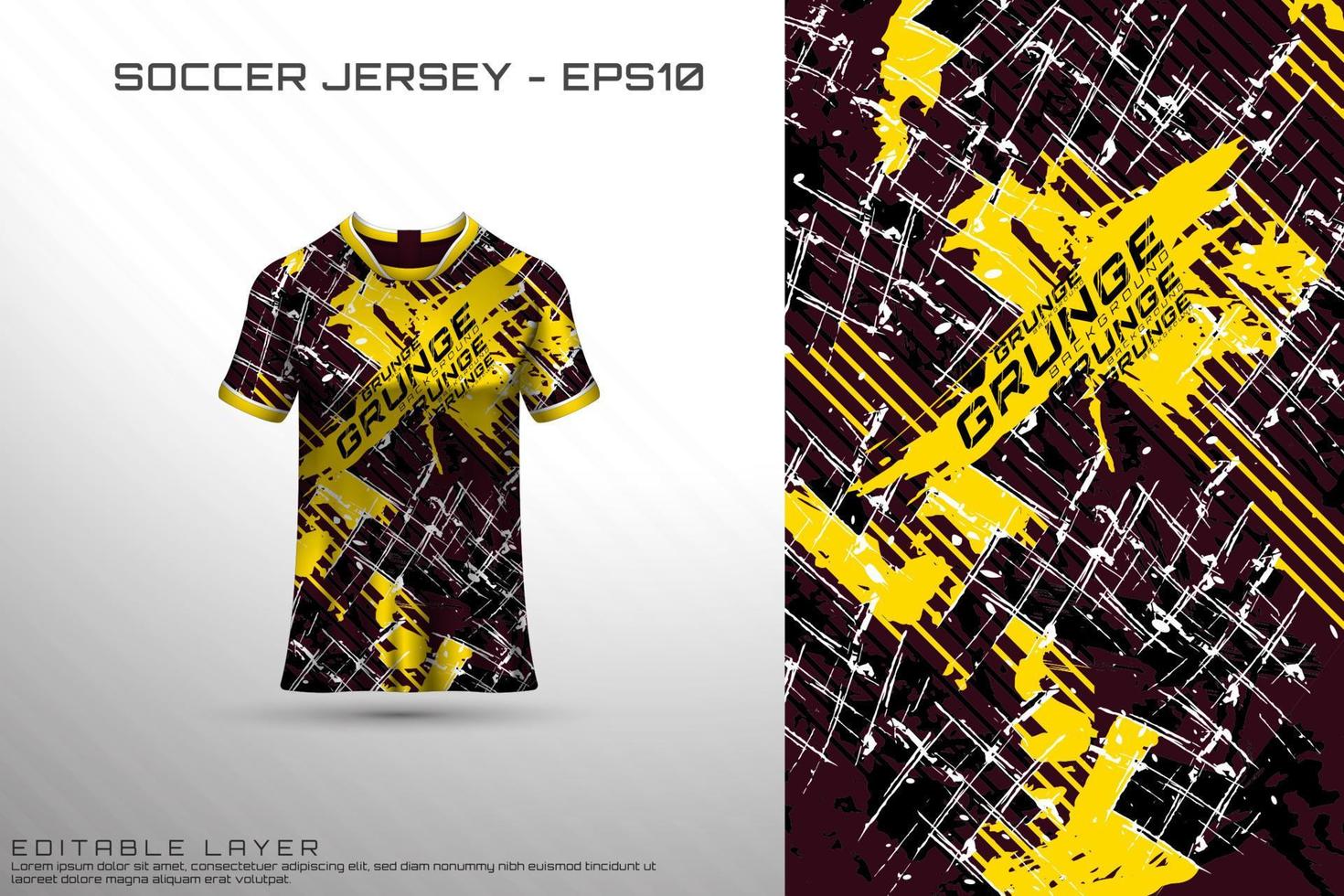 sport jersey en t-shirt sjabloon sport jersey ontwerp vector mockup.