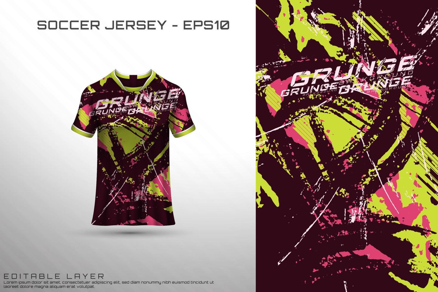 sport jersey en t-shirt sjabloon sport jersey ontwerp vector mockup.