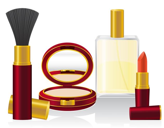 stel cosmetica vectorillustratie vector