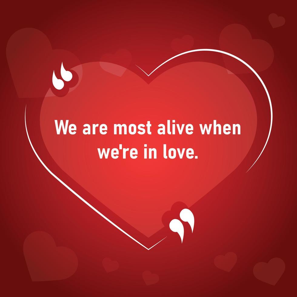 Valentijnsdag liefde en romantische citaten ontwerp deel vijfenveertig vector