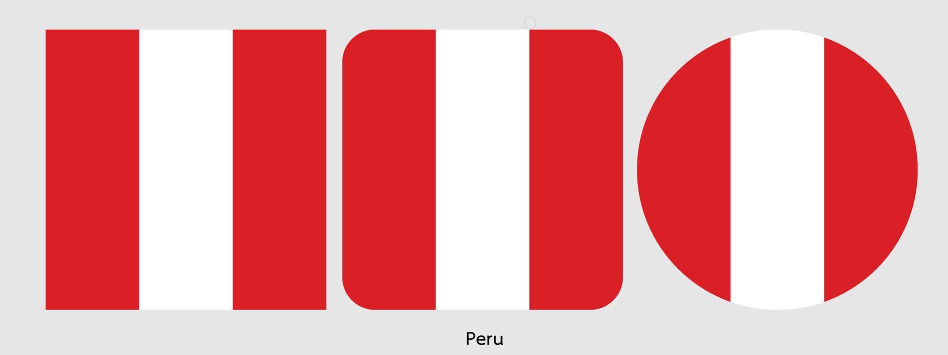 vlag van peru, vectorillustratie vector