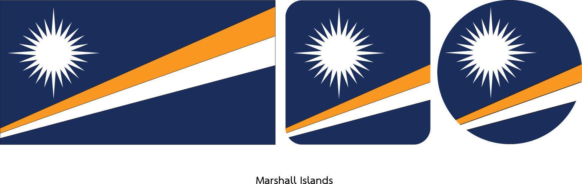 Marshalleilanden vlag, vectorillustratie vector