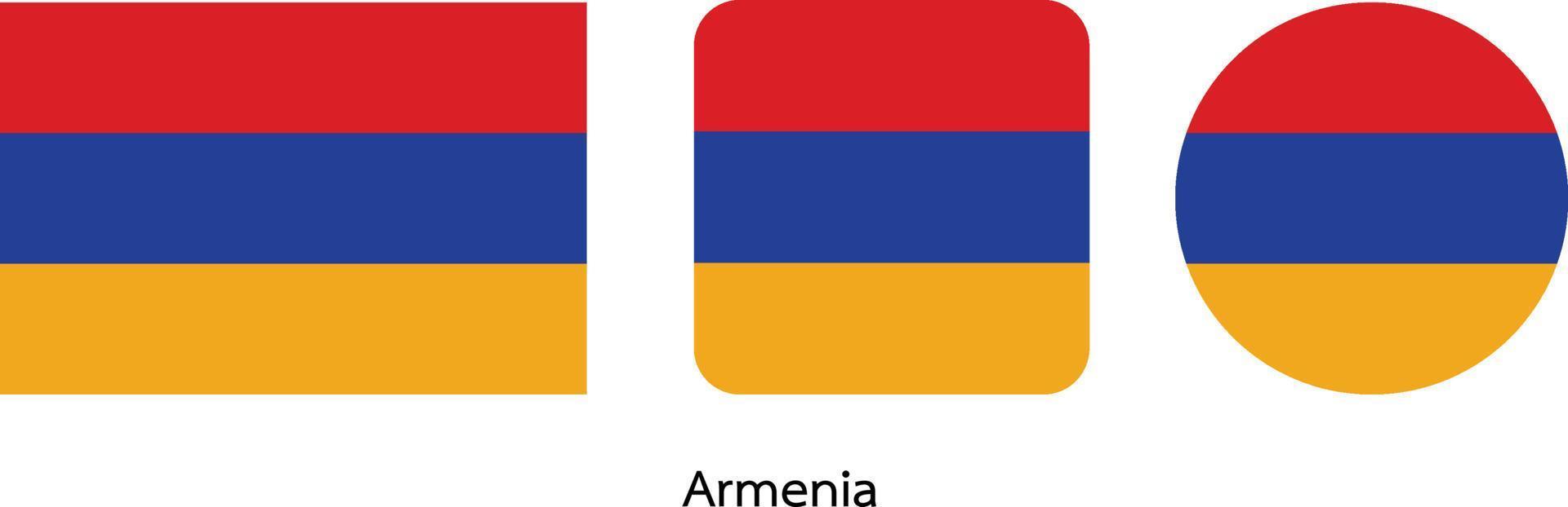 vlag van armenië, vectorillustratie vector