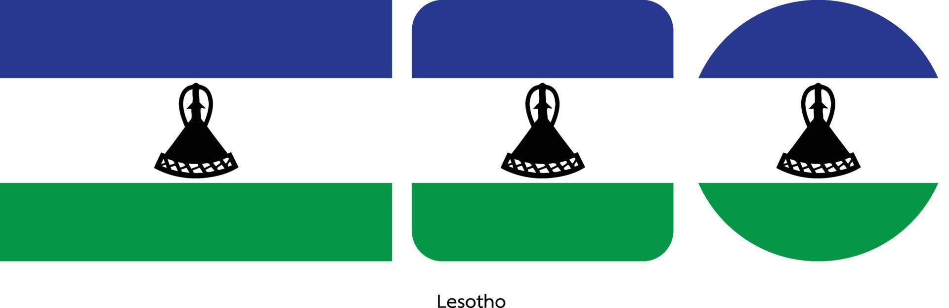 vlag van lesotho, vectorillustratie vector