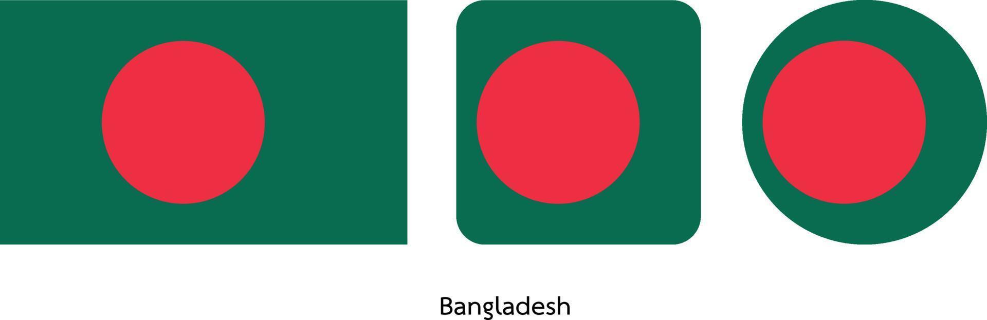 vlag van Bangladesh, vectorillustratie vector