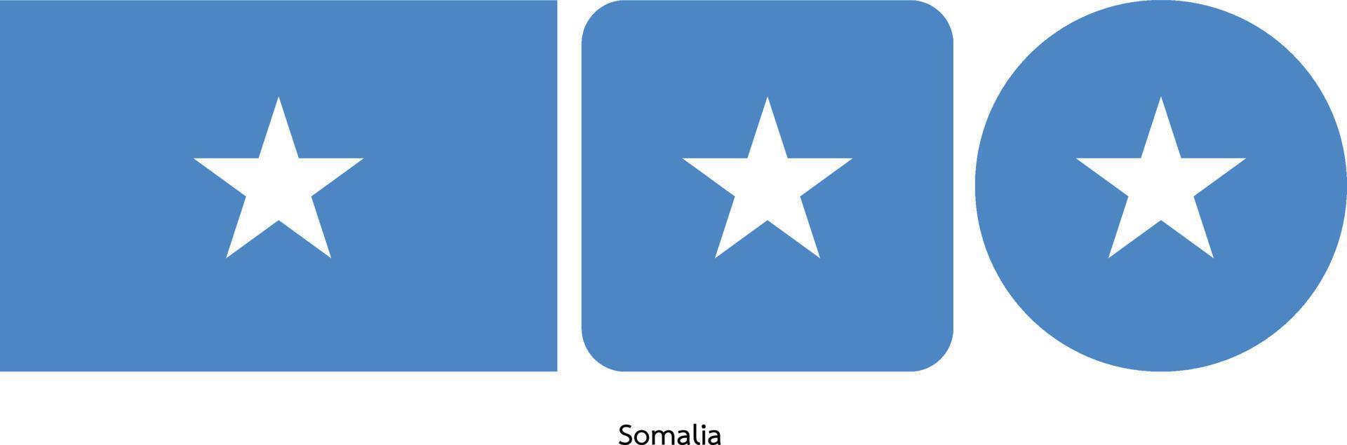 vlag van somalië, vectorillustratie vector