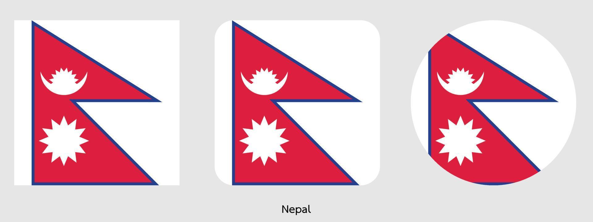 vlag van nepal, vectorillustratie vector