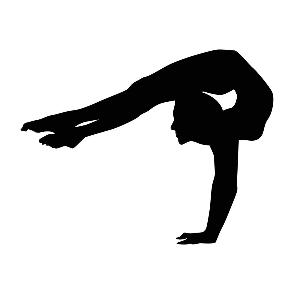 yoga silhouet vectorillustratie zwart en wit vector