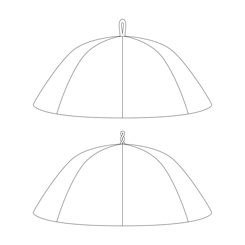 sjabloon courgette hoed vector illustratie plat ontwerp schets