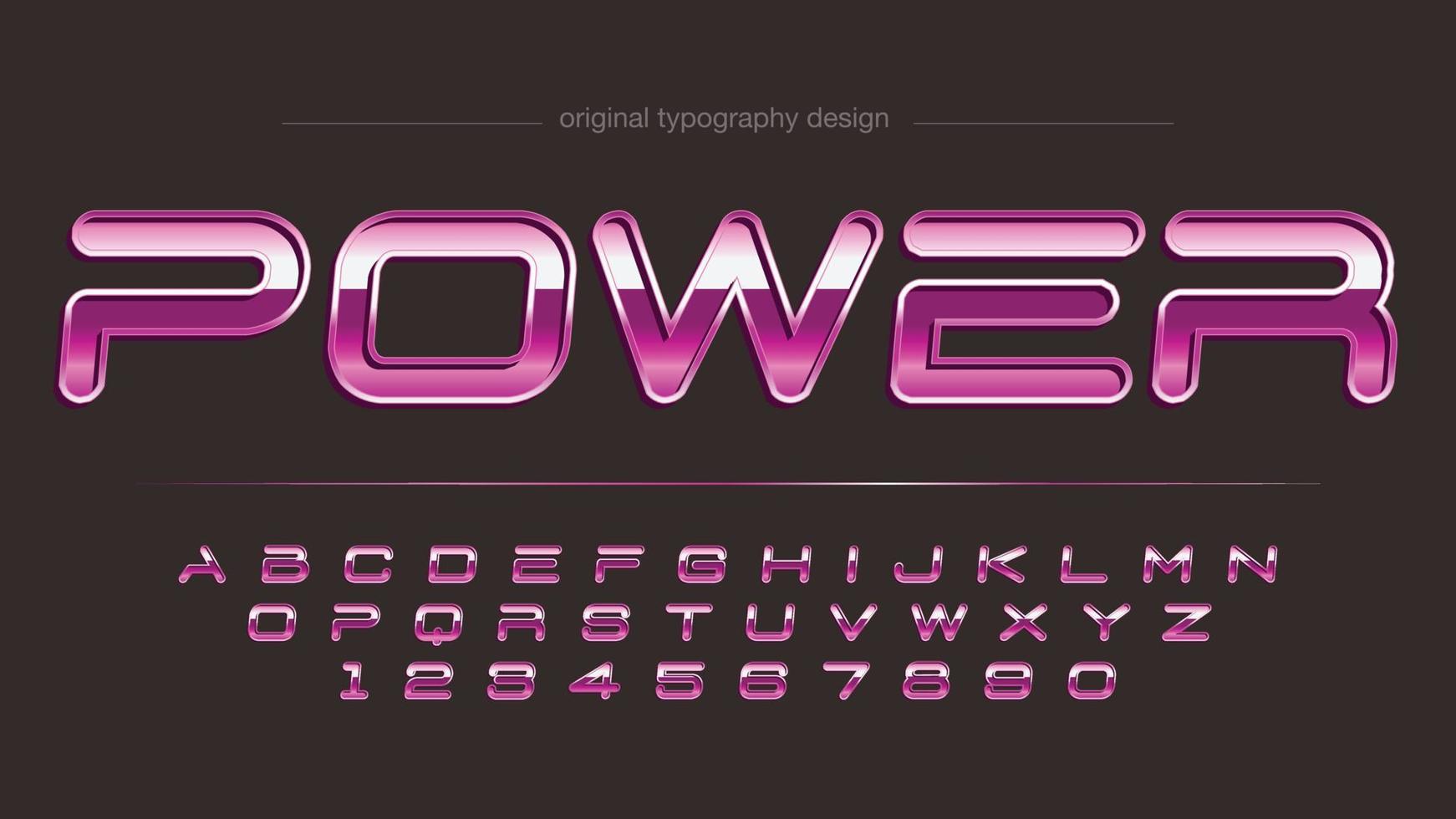 roze metallic 3d futuristische tekst vector