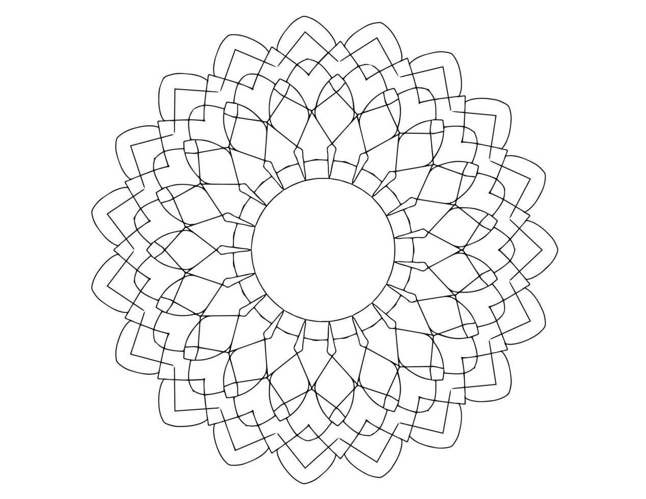 mandala kunst zwart en wit, kleurplaat, decoratie, vector