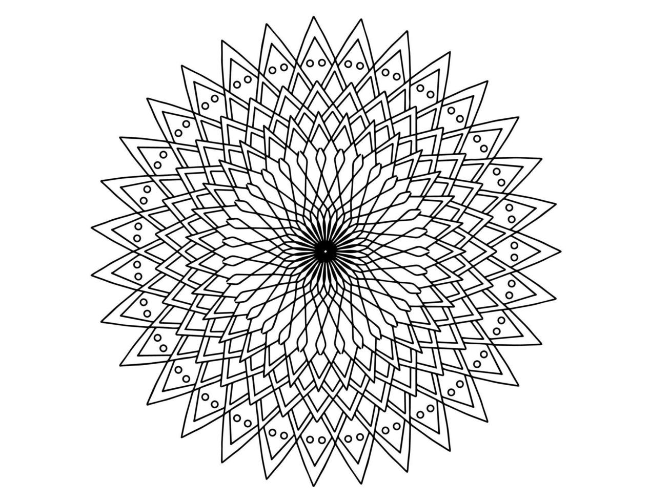 mandala kunst zwart en wit, kleurplaat, decoratie, vector