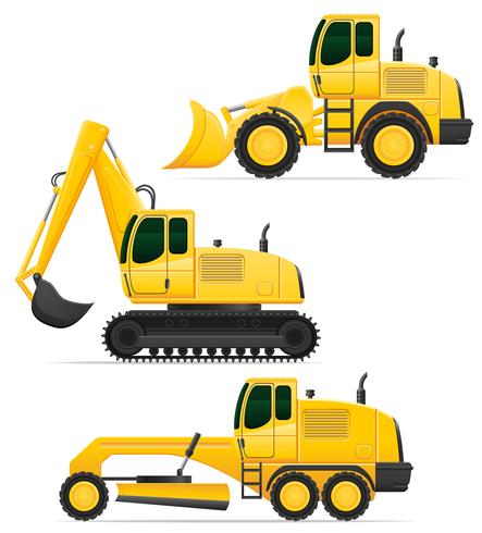 auto-uitrusting voor wegwerkzaamheden vectorillustratie vector