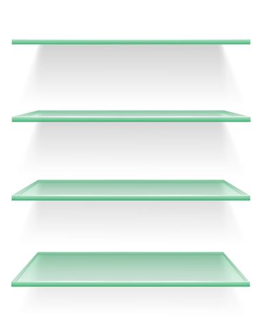 transparante glazen plank vectorillustratie vector