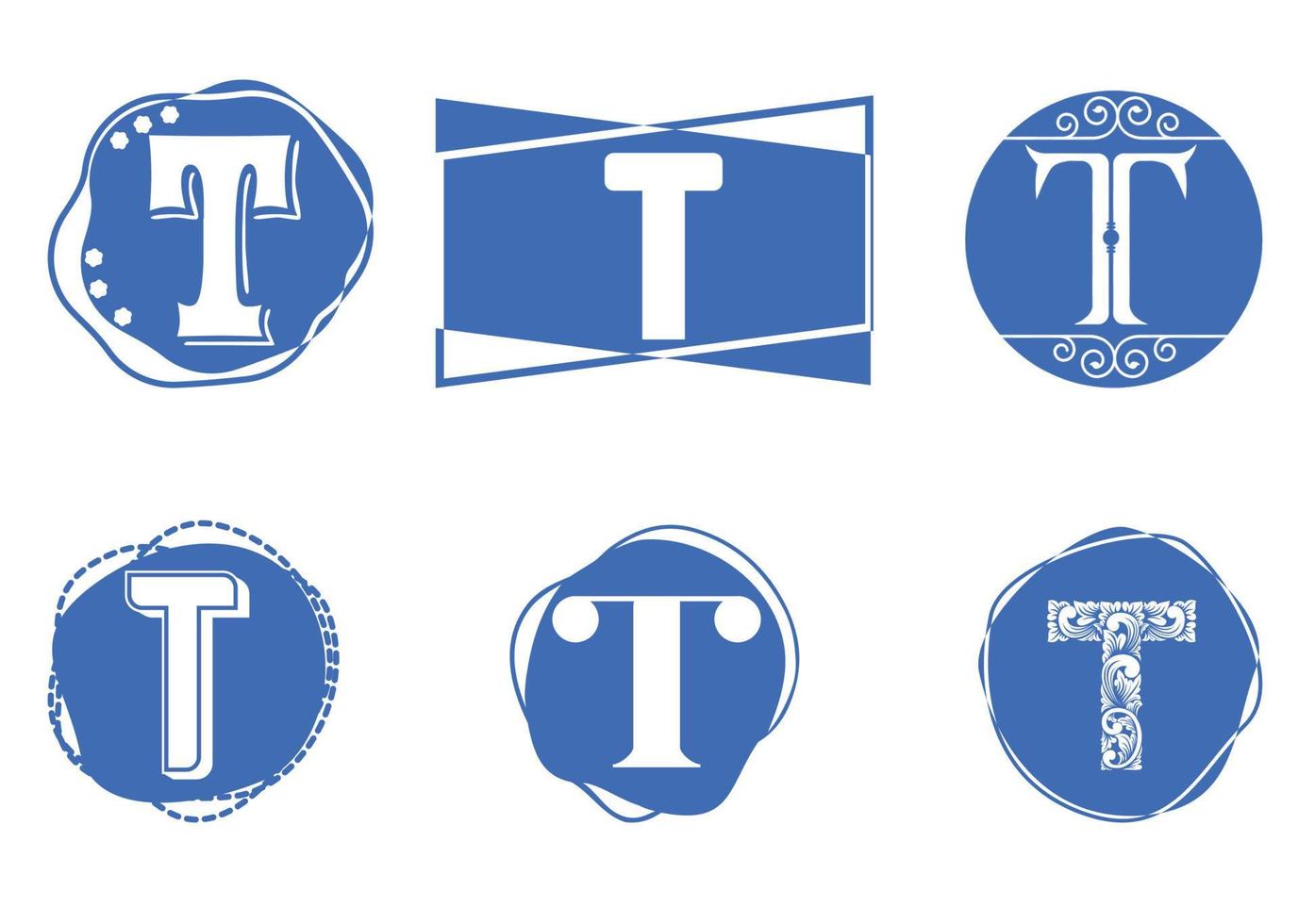 t letter logo en pictogram ontwerpsjabloon vector