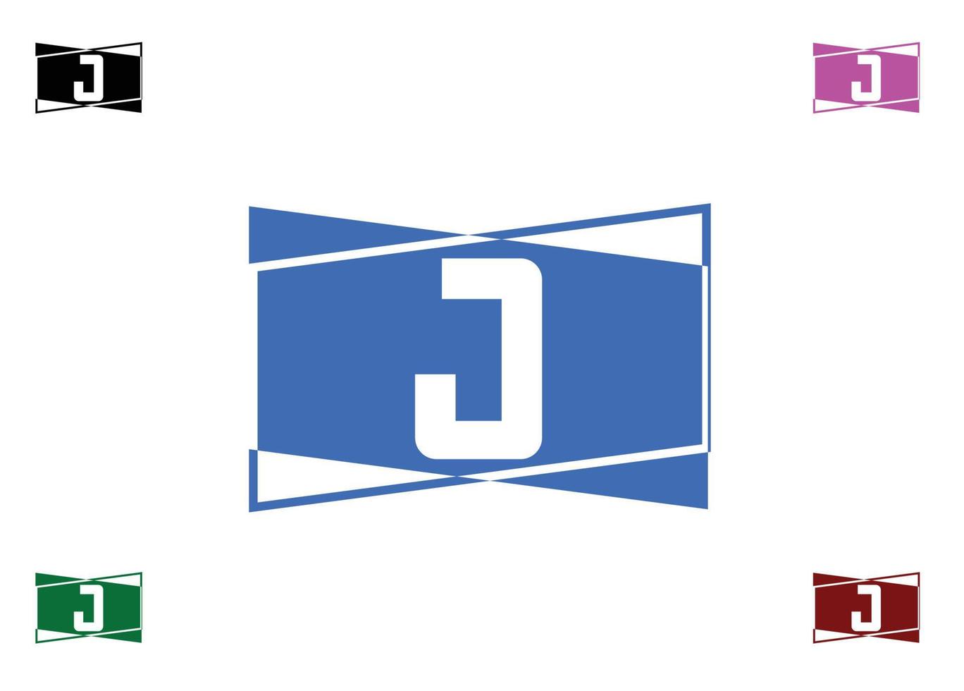 j letter logo en pictogram ontwerpsjabloon vector