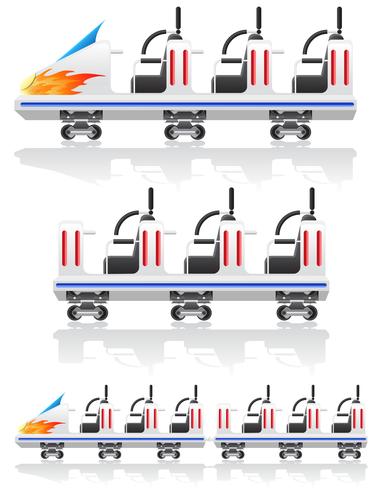 aanhangwagens voor achtbanen vectorillustratie vector
