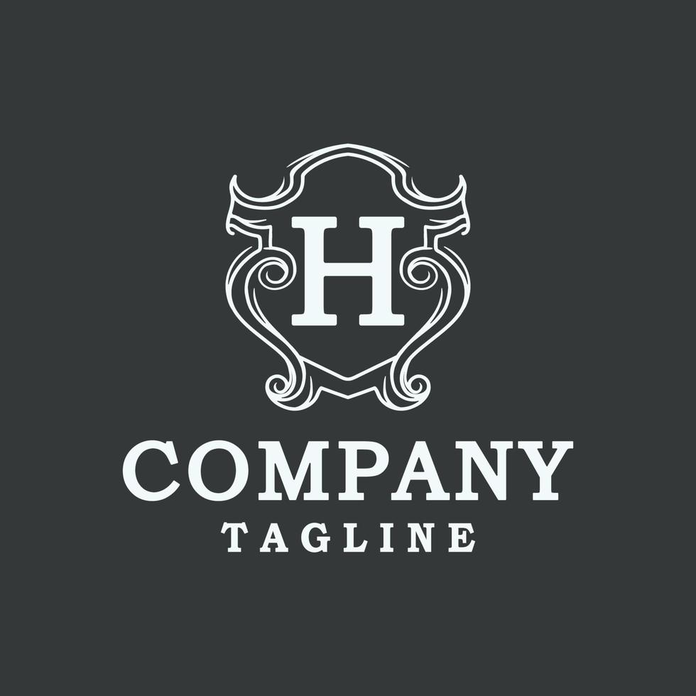 h logo-ontwerp met monogramstijl vector