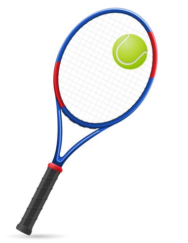 tennisracket en bal vectorillustratie vector